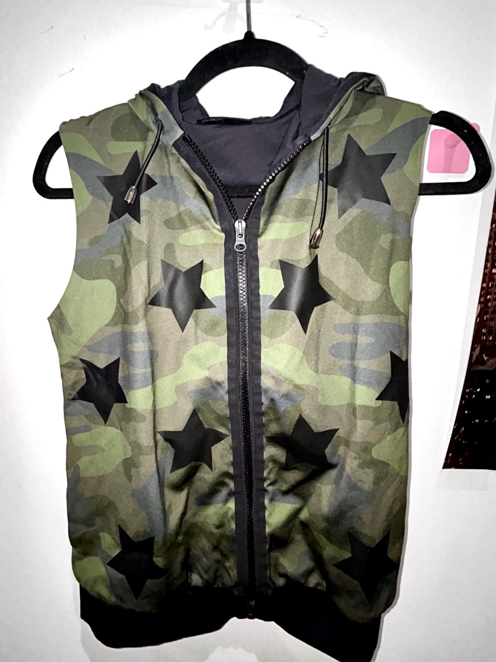 Ultracor Camouflage Star Zip-Up Hoodie Vest - Green